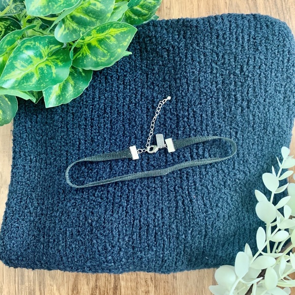 Black mesh and sparkle choker